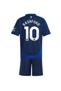 Manchester United Marcus Rashford #10 Babytruitje Uit tenue Kind 2024-25 Korte Mouw (+ Korte broeken)